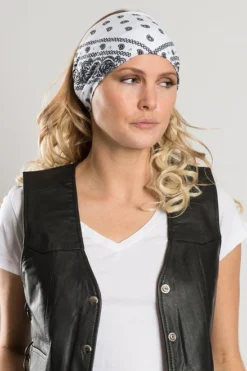 EZ BANDZ, White Paisley Traditional W/ Iridescent Crystals -Riders Biker Supply Sale Shop 00e3755850222 1 99457.1595184517