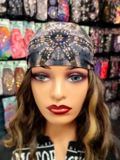 TRIPLE STARBURST GREY/BLACK TIE-DYE By MARIES HEADBAND -Riders Biker Supply Sale Shop 079217f220220714 163028 28533.1657923567