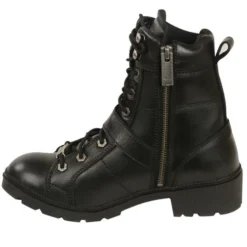Boot Women's Lace-Up Leather Boots With Side Zipper 10 Boot Women's Lace-Up Leather Boots With Side Zipper -Riders Biker Supply Sale Shop 07bed7f7MBL9325 Side View Motorcycle Boots 3 66609.1522451139