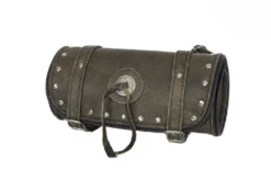 Tool Bag, Studded Leather - Brown