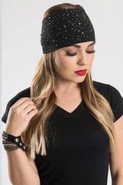 EZ BANDZ Headband, Bling Starry Night W/ Crystals -Riders Biker Supply Sale Shop 097c173b50248 wb 13518.1595195615