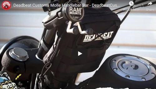 Deadbeat Customs, Molle Bar Bag - Black 3 Deadbeat Customs, Molle Bar Bag - Black - Image 3