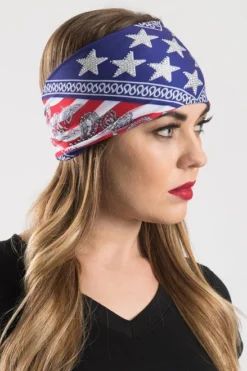 EZ BANDZ Headband, Americana Flag Wavy - W/Gems -Riders Biker Supply Sale Shop 295ae94950251 web4 2048x2048 77994.1626481584