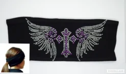Large Cross Wings Purple Lady Biker Pony Tail Bling Headwrap -Riders Biker Supply Sale Shop 38dd6e7dPolly20Collage 301 PR 78079.1642022520