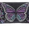 Butterfly Purple Blue Lady Biker Pony Tail Bling Headwrap