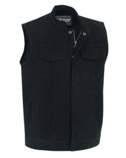 Mens Black Denim Vest Single Back Panel 6 Mens Black Denim Vest Single Back Panel -Riders Biker Supply Sale Shop 481c6412th2 q.9276.0 dm989bk 1 29994.1625604753