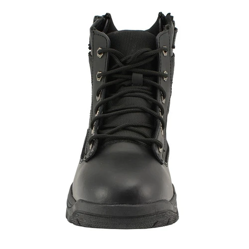 Boot, Men's Leather Tactical Lace-Up Boot With Side Zipper Entry 3 Boot, Men's Leather Tactical Lace-Up Boot With Side Zipper Entry - Image 3