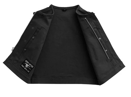 Short Lowside Men's Motorcycle Twill Vest 3 Inches Shorter 3 Short Lowside Men's Motorcycle Twill Vest 3 Inches Shorter - Image 3