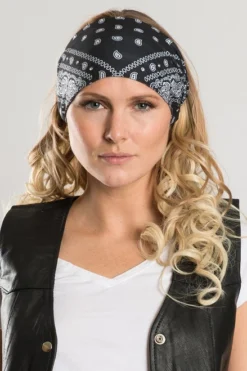 EZ BANDZ, Black Paisley Traditional W/ Iridescent Crystals -Riders Biker Supply Sale Shop 5acd14d550221 5 2048x2048 55185.1595373486