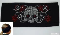 Flower Skull Red Lady Biker Pony Tail Bling Headwrap -Riders Biker Supply Sale Shop 5ad63f74Polly20Collage 307 R 49135.1642027515