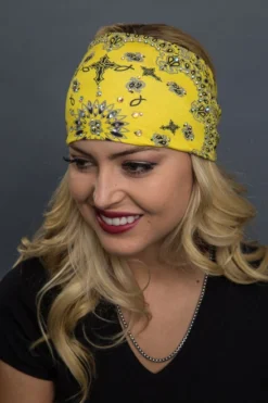 EZ BANDZ, FAITH YELLOW PAISLEY W/ IRIDESCENT CRYSTALS -Riders Biker Supply Sale Shop 5d026cfcEZ Band 496 2048x2048 60801.1533149494