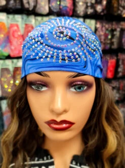 BLUE SWIRL W/ IRIDESCENT RHINESTONES By MARIES HEADBAND