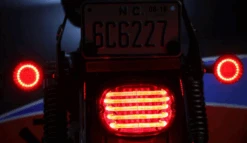 Red Taillight - With License Plate Illumination Window - Custom Dynamics