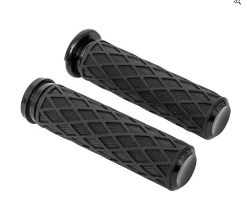 Arlen Ness TBW Diamond Grips Grips Black 1 Arlen Ness TBW Diamond Grips Grips Black