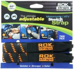 ROK Straps 1" HD Cruiser Blk/Org -Riders Biker Supply Sale Shop 79ae8492s l640 21934.1581547444