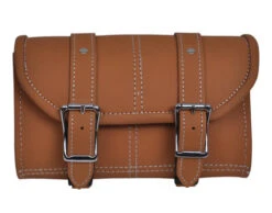 Tool Bag, Double Strapped Cowhide - Tan