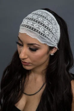 EZ BANDZ Headband, Lace Bohemian Ivory -Riders Biker Supply Sale Shop 963d4573EZ Band 469 2048x2048 35577.1559072515