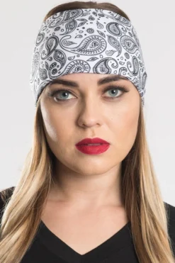 EZ BANDZ Headband, White Paisley -Riders Biker Supply Sale Shop 9d3adf5b50233 web4 2048x2048 67297.1559069936