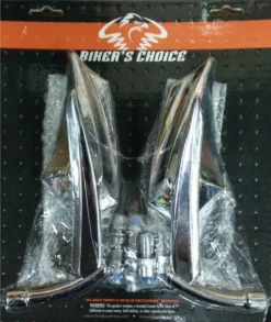 CHROME CUSTOM HARLEY ANGLER MIRROR SCULPTED Chrome Fits Harley Honda Kawasaki And Yamaha Left Thread -Riders Biker Supply Sale Shop Fotochrome mirror 79352.1526579051