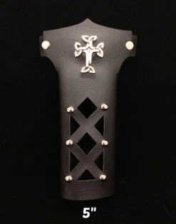 Hair Magtube 5" Studded W/ Celtic Cross Concho