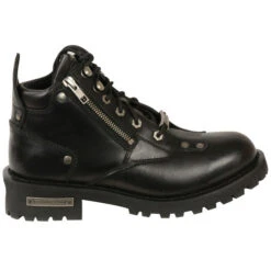 Women's Low Cut Laced & Zipper Motorcycle Biker Boot 10 Women's Low Cut Laced & Zipper Motorcycle Biker Boot -Riders Biker Supply Sale Shop MBL9335 Right View Motorcycle Boots 3 69011.1522524755