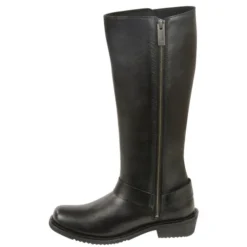Boot Harness Tall Boots - BLK Women’s 14″Inch Classic Harness Square Toe Motorcycle Leather Boot W/ Full Lacing -Riders Biker Supply Sale Shop MBL9365 Black Side Zipper Boots 3 63658.1522773763