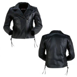 Women's Motorcycle Riding Leather Jacket , Z1R Forge