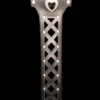 8" Inch Hair Magtube Ponytail Holder Studded W/Rhinestone Heart Concho