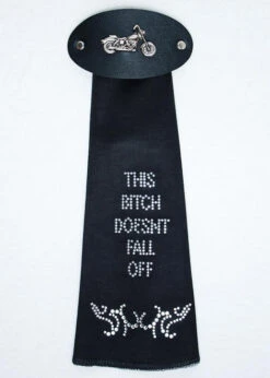 Spandex Hairtube Bitch Doesnt Fall W/ Motorcycle Concho