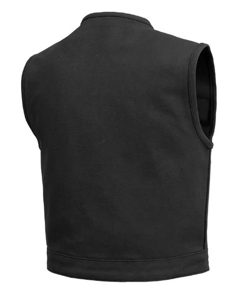 Short Lowside Men's Motorcycle Twill Vest 3 Inches Shorter 2 Short Lowside Men's Motorcycle Twill Vest 3 Inches Shorter - Image 2