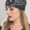EZ BANDZ Headband, Paisley Bandana - Black