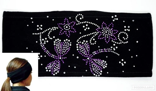 Dragonfly Purple Lady Biker Pony Tail Bling Headwrap 2 Dragonfly Purple Lady Biker Pony Tail Bling Headwrap - Image 2
