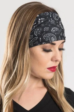 EZ BANDZ Headband, Paisley Classic B & W -Riders Biker Supply Sale Shop c61f451150232 web6 2048x2048 44378.1641503721