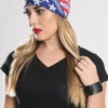 EZ BANDZ Headband, Americana Flag Wavy - W/Gems