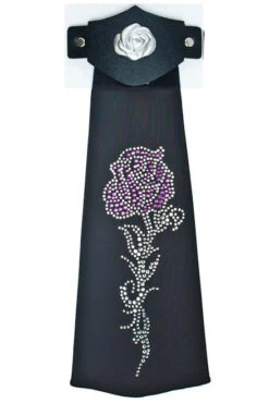 Spandex Hairtubes Purple Rose W/Rose Concho