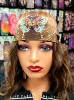 TRIPLE BLUE BUTTERFLIES/GOLD SWIRL By MARIES HEADBAND -Riders Biker Supply Sale Shop e551f50220220714 134557 96937.1657918777