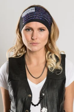 EZ BANDZ Headband, Americana Flag - W/Gems