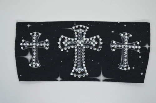 3 CROSSES IN NIGHT SKY By MARIES HEADBAND 1 3 CROSSES IN NIGHT SKY By MARIES HEADBAND