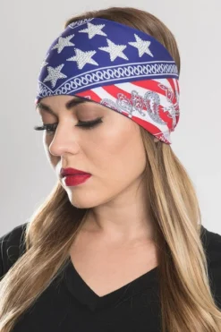 EZ BANDZ Headband, Americana Flag Wavy - W/Gems -Riders Biker Supply Sale Shop f16408f850251 web6 2048x2048 14022.1626481585