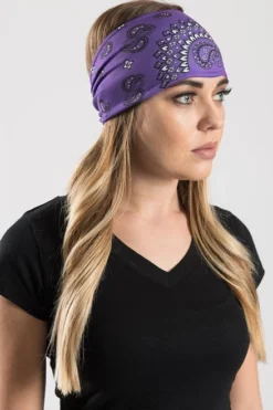 EZ BANDZ Headband, Paisley Deep Purple Bandanna W/ Gems -Riders Biker Supply Sale Shop f440fb3250234 web5 2048x2048 98452.1559068560