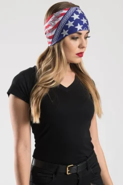 EZ BANDZ Headband, Americana Flag Wavy - W/Gems -Riders Biker Supply Sale Shop f8b9e19c50251 web5 2048x2048 58803.1626481586