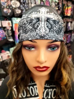 CROSS/WINGS IN VINES By MARIES HEADBAND 5 CROSS/WINGS IN VINES By MARIES HEADBAND -Riders Biker Supply Sale Shop f93ad76720220715 172620 96710.1657924181