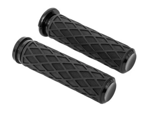 Arlen Ness Cable Diamond Grips Grips Black 1 Arlen Ness Cable Diamond Grips Grips Black