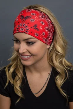 EZ BANDZ Headband, Paisley Butterfly Red -Riders Biker Supply Sale Shop f9a1b2bdEZ Band 537 2048x2048 47580.1559070590