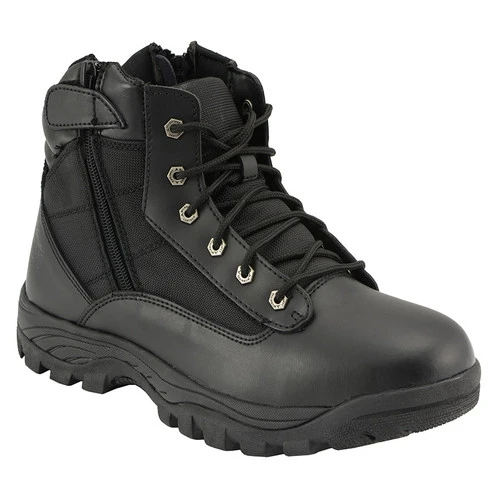 Boot, Men's Leather Tactical Lace-Up Boot With Side Zipper Entry 2 Boot, Men's Leather Tactical Lace-Up Boot With Side Zipper Entry - Image 2
