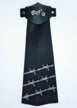 Spandex Hairtube Barb Wire W/Motorcycle Concho